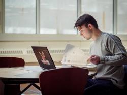 Picture of student studying.